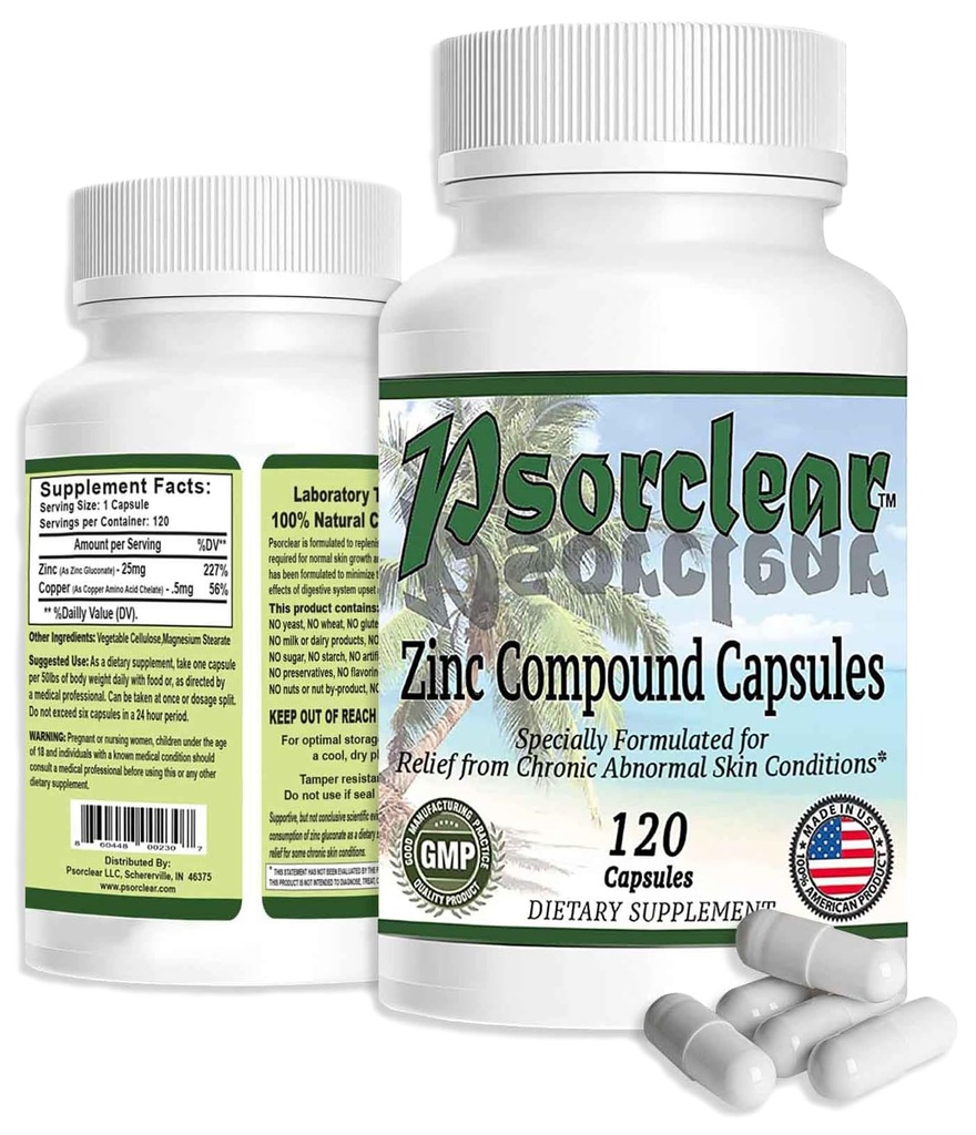 Psorclear-Psoriasis & Eczema Yardımı | Psoriasis Eczema & Rosacea Relief That Works - Dec One of the Best (120 Count Şişe)