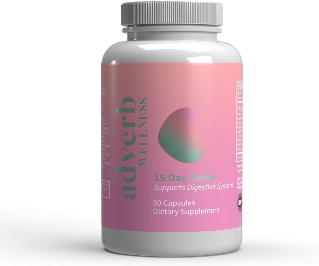 15Day Gut Cleanse | Gut, Colon & Digestive Health Support | Natural Detox with Psyllium Husk, Cascara Sagrada & Gut Restoring Probiyotiks | 60 Capsules