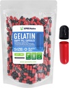 XPRS Nutra Boyutu 0 Boş Kapsüller - 500 Kont Boş Gelatin Capsules - Pills DIY Capsule - Pure Bovine Pill Gel Caps For Do-It- Yourself Supplements (Black/Red)