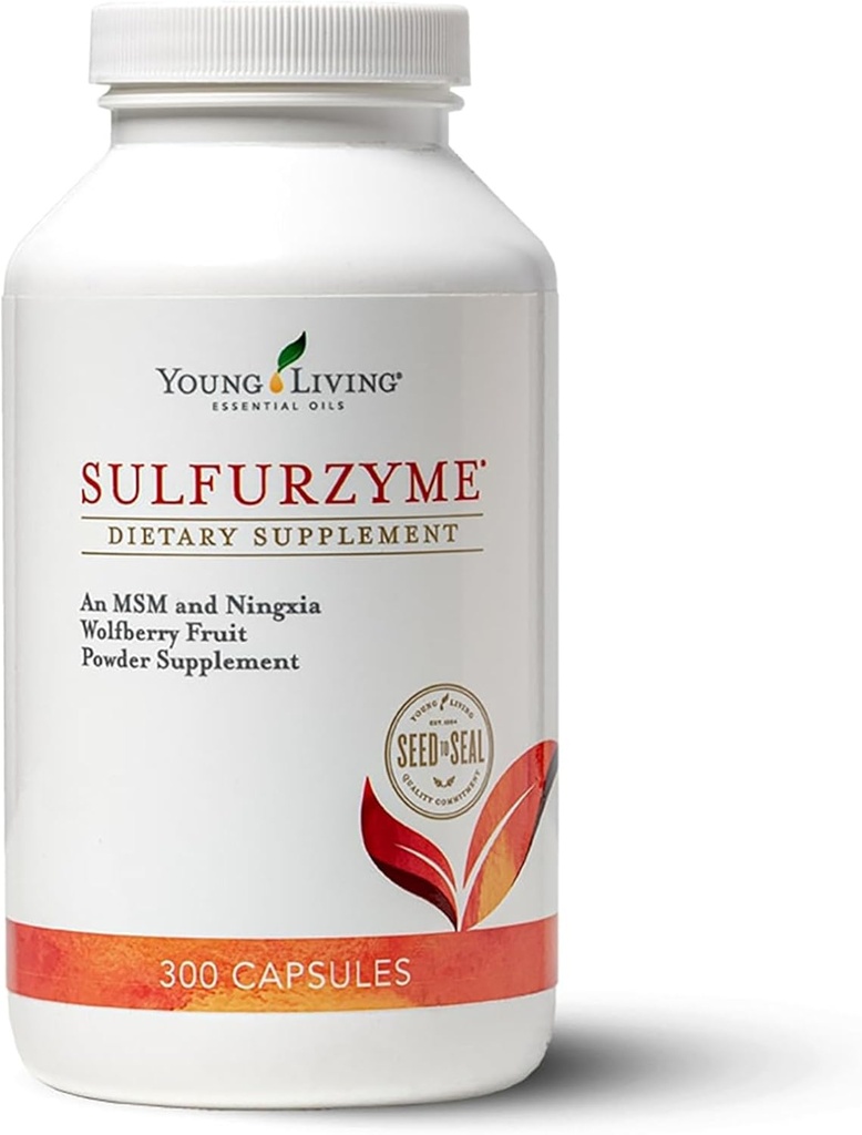 Genç Living Sulfurzyme, 300 Capsules, Ortak Sağlık Destekleri, Genel Olarak Sağlıklı Cilt ve Saçları Teşvik Ediyor, MSM ve Cover Toz Mix