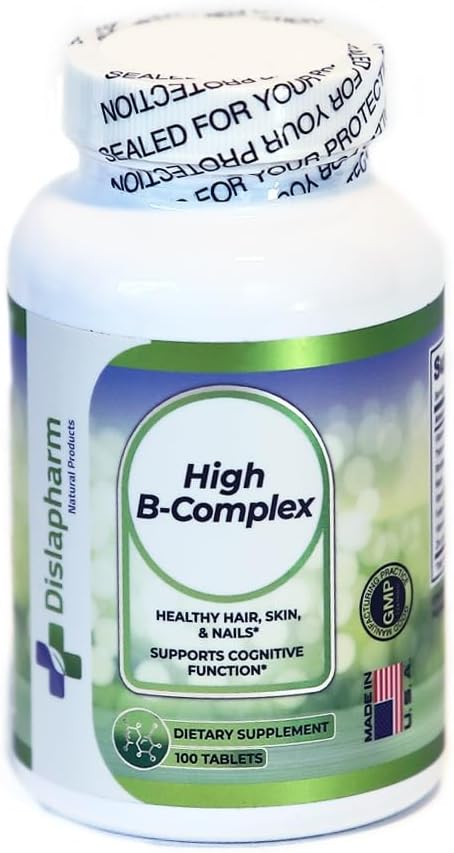 Riboflavin, B2, B6, B12, B1, B Complex Support Brain Health, Immune System, Hair, Skin & Nails Health, Bone, Joint & Energy Support - 100 Tablet