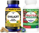 Lunakai USA Shilajit & Superfood Fruits & Veggies Supplement Sche with Ashwagandha, Rhodiola, Cordyceps & 4 Mixs for Energy & Wellness