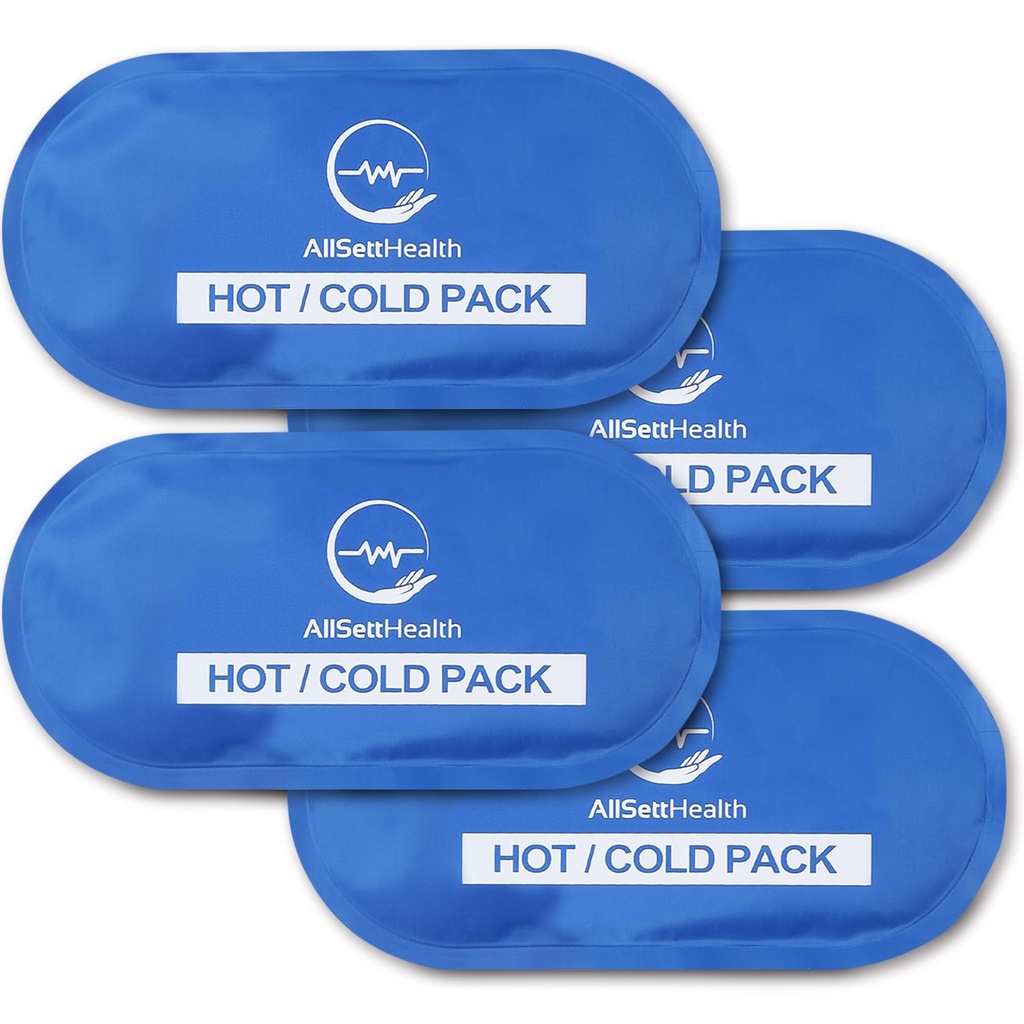 Ice Packs for Injuries Reusable for Swelling & Pain Relief – Soft Gel Ice Packs Reusable, Cold Packs for Injuries, Soft Ice Packs for Sprains, Bruises & Recovery, 10.5 x 5 Inch (4 Pack)