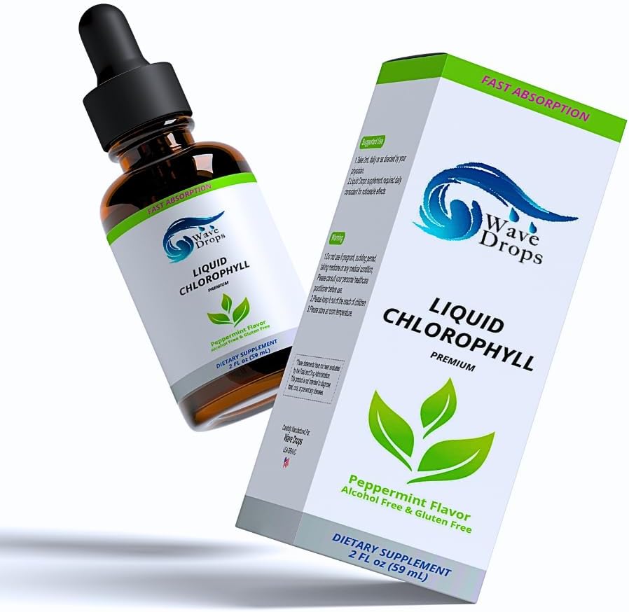 Clorophyl Liquid Drops - Γρήγορη απορρόφηση της υγρής χλωροφύλλης – για την ενίσχυση της φυσικής ενέργειας, και της ανοσοποιητικής λειτουργίας -2Fl Oz