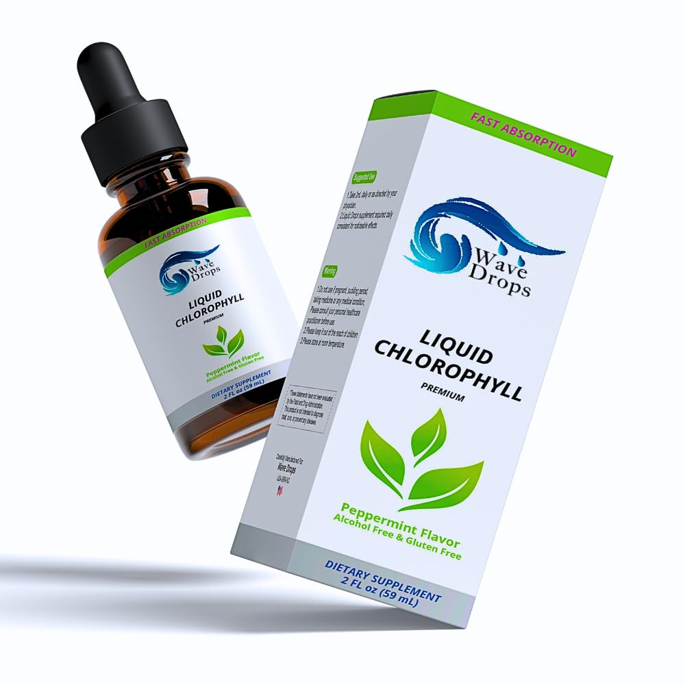 Clorophyl Liquid Drops - Γρήγορη απορρόφηση της υγρής χλωροφύλλης – για την ενίσχυση της φυσικής ενέργειας, και της ανοσοποιητικής λειτουργίας -2Fl Oz