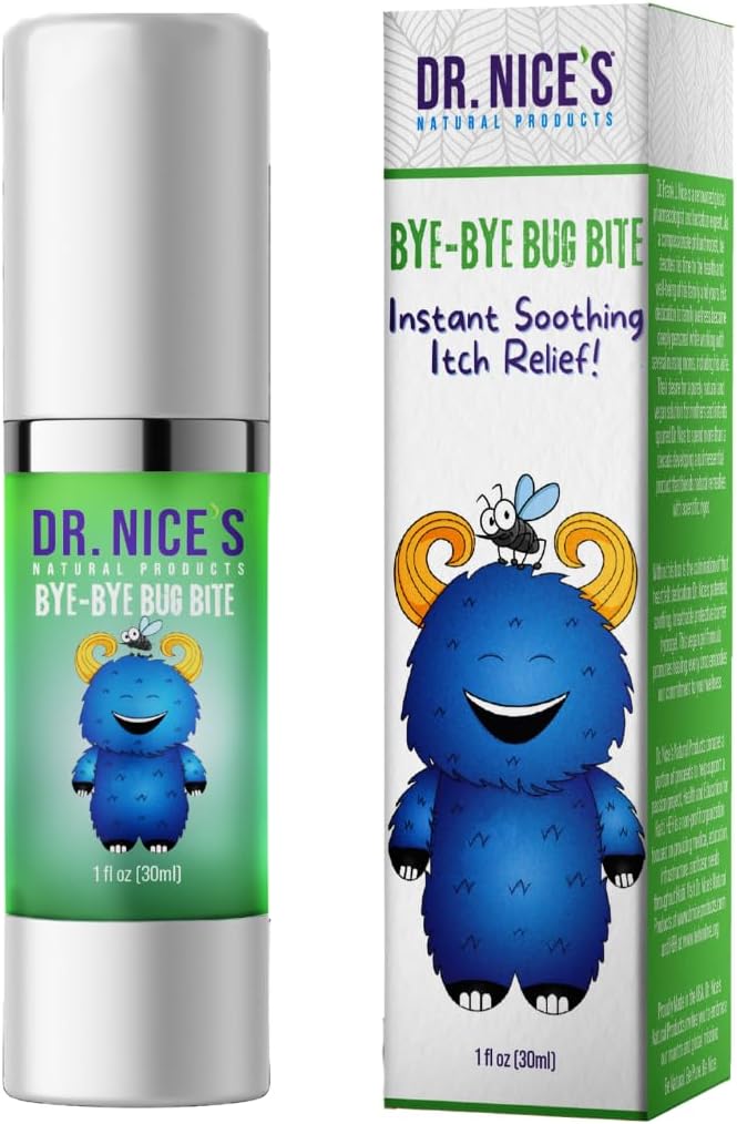 Dr. Nice's Bye-Bye Bug Bite - Soothing Bug ve Mosquito Bite Itch | All Natural | Kid Friendly Self Application | Hydrogel for Bites, Irritation, Skin Discomfort | Soothe Reno Calm Cool (30)