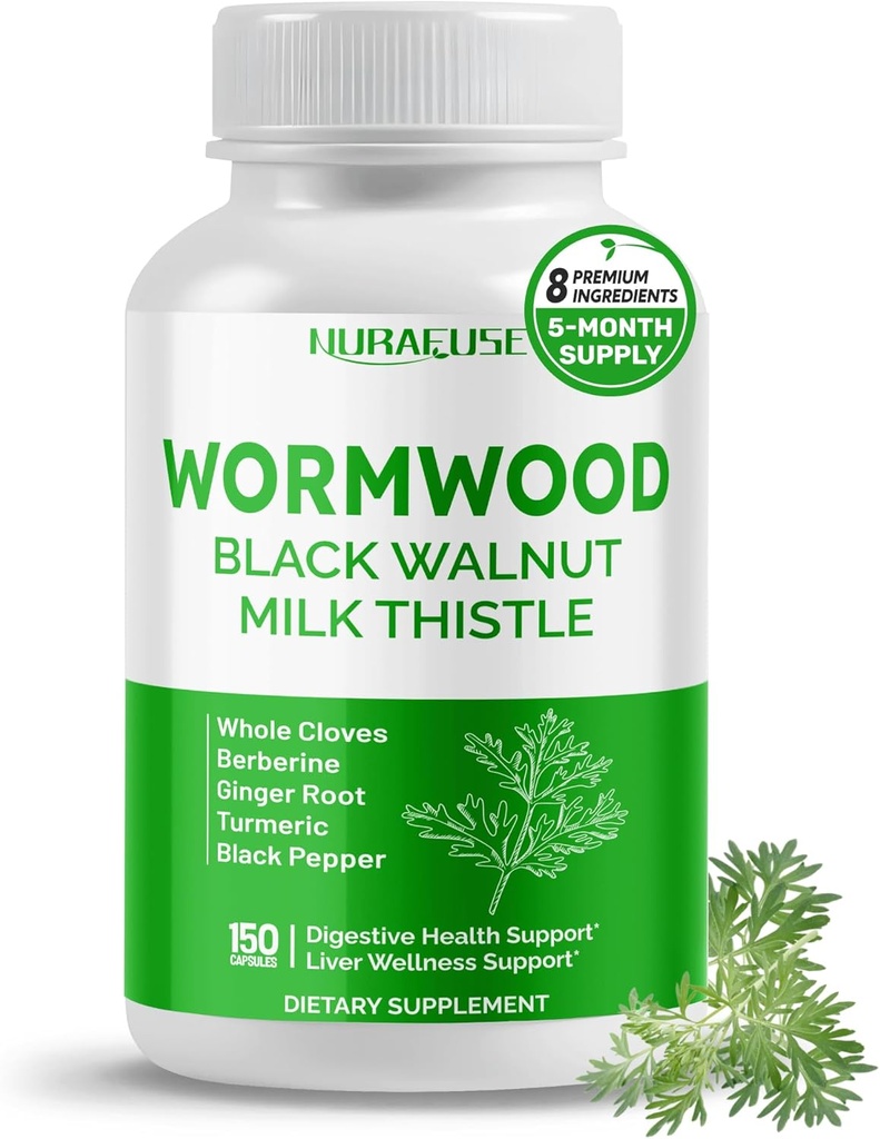 Wormwood Whole Cloves Milk Butle with Other Herbs - Support Digestive Health, Liver Wellness - Made and Tested in the USA