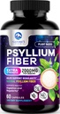 Psyllium Husk Fiber Supplement 1500 mg - Vegan Prebiyotik, Günlük Digestive Health & Regularity Support, Natural Psyllium Toz Caps, Sugar-Free, Non-GMO & Gluten-Free - 60 Capsules
