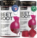 Cherry Flavored Beet Root Chews gelişmiş - Gummies (60) for Nitrik Oksit Boost - Superfood Supplement with Nitrates - Sağlıklı Kan Baskı Seviyelerini Korumak - Sağlıklı Kan Baskı Seviyelerini Korumak