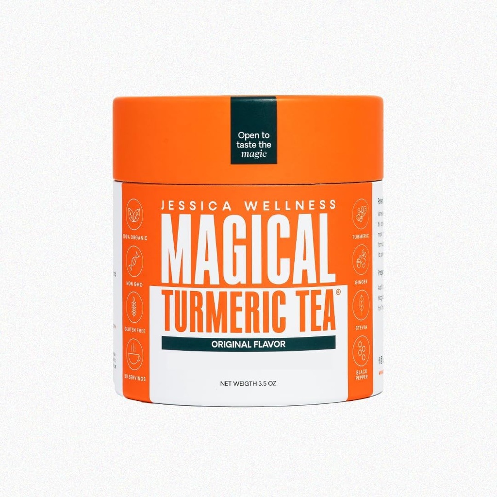 JESSICA WELNESS Magical Turmeric Tea with Ginger, Black Pepper and Stevia 
