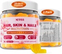 Biotin 5000mcg, Collagen MSM Hyaluronic Asit, A C D3 E & B Kompleks ve Metil Folate & B12, Saç Skin Nails için Organik Çok Vitaminler, Enerji
