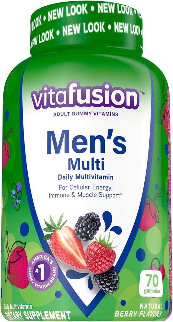 Vitafusion Men's Gummy Vitamins, Fruit, 70 Count