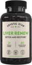 Crystal Star Liver Renew, 60 Capsules, Herbal Liver Cleanse Supplement That Supports Normal Liver Function & Promotes Toxin Release - Milk Thistle, Non-GMO