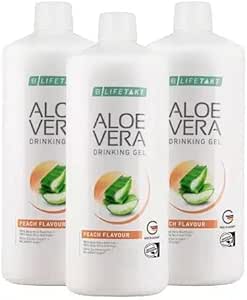 LR Lifetakt Aloe Vera Drinking Gel Peach Flavour Health Care Women Men Drink Every Day Natural Treatment Set of 3-1000 ml./33.3 fl.oz