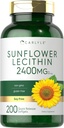 Carlyle Sunflower Lecithin Softgel Capsules | 2400 mg | 200 Kont | Phosphatidyl Choline | Non-GMO, Soy Free, Gluten Free Supplement Supplement Supplement