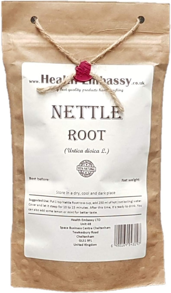 Sağlık Büyükelçiliği Nettle Root (Urtica dioica)% 100 Natural (50g)