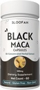 Black Maca Capsules 500 mg | 10:1 Extract Toz | Interd Herbal Supplement | Non-GMO, Gluten-Free, Maca Root Extract | Premium Herbal Beslenme (60 Kont)