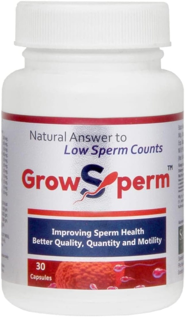 Grow Sperm Veg κάψουλες Φυσική απάντηση σε χαμηλό Sperm Count - Ανδρικό συμπλήρωμα γονιμότητας - Sperm Count and Motility support 