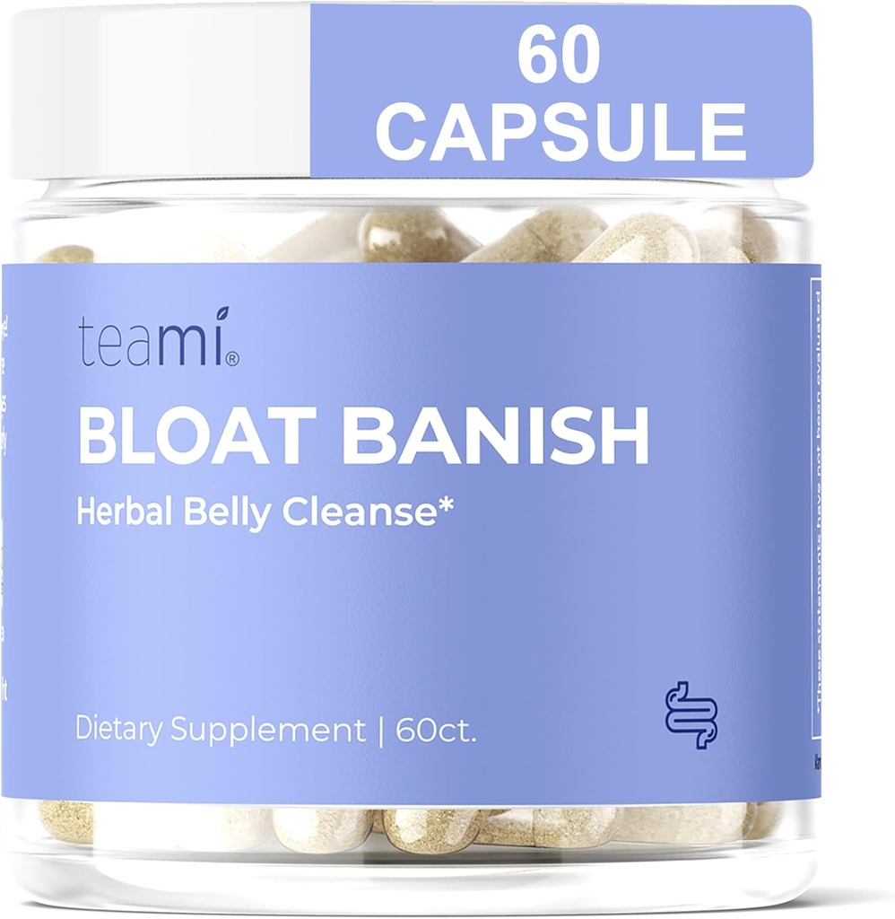 Teami Bloat Απαγόρευση Γρήγορο Αέριο και Αναπλήρωση Ανακούφιση για τις γυναίκες - Debloat χάπια για την υποστήριξη της πέψης, την εξασφάλιση της κανονικότητας & ανακούφιση δυσκοιλιότητας - Natural Herbal Belly Cleanse with Digestive Enzymes