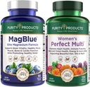 Προϊόντα καθαρότητας Bundle - MagBlue + Women's Perfect Multi - MagBlue (Διγλυκινικό Μαγνήσιο + Βιταμίνη D3 +Περισσότερα) - Women Perfect Multi - Υποστηρίζει την Ουρολοίμωξη, Ανοσία, Καρφιά του Δέρματος των μαλλιών +Περισσότερα