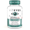 Viteyes Natural Astaxanthin, Relieve Tired Eyes & Eye Strain, Algae, Skin Hydration, Heart & Brain Health, 4 ila 8 mg Natural Astaxanthin, 90 Softgels