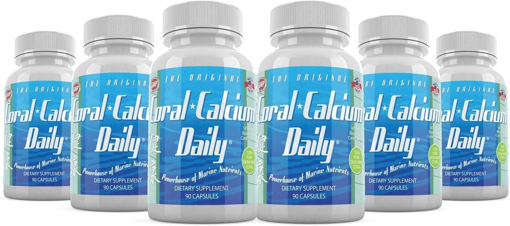 Günlük Sağlık - Pure Okinawa Coral Food - Marine-Grade Supplement with 72 Trace Minerals - 1475 mg, 540 Sebze Kapsülleri (6 Ay Supply)