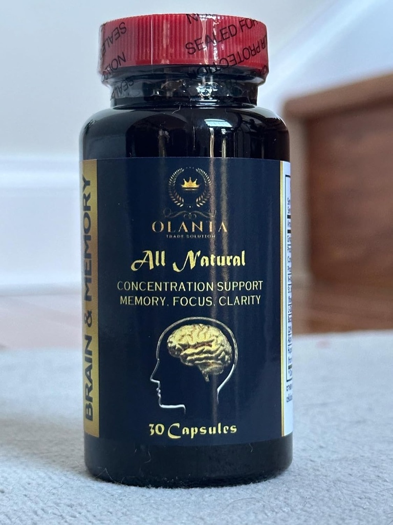 Beyin Bellek Tamamları - Erkekler ve Kadınlar için Enerji Öğrenme Sebepleri, Beyin Tamamı, Zihinsel ve Bilişsel Geliştirme - 1 Şişe 60 Capsules