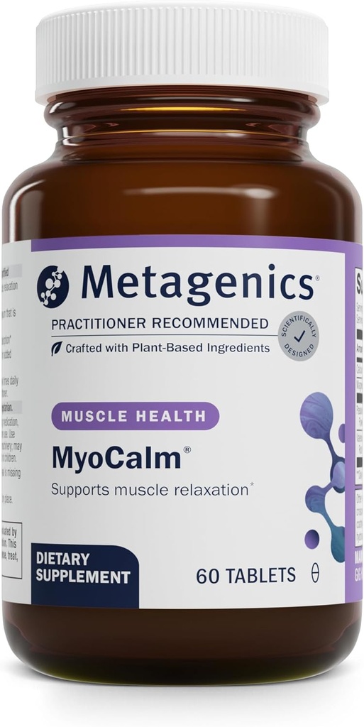 Μεταγονική MyoCalm - Συμπλήρωμα ασβεστίου & μαγνησίου για την χαλάρωση των μυών* - με Παθιανθόφυλλο & Ρίζα Βαλεριάνας για την Ενισχυμένη Απορρόφηση - Μη ΓΤΟ, Χωρίς Γλουτένη & Χορτοφαγικά - 60 δισκία
