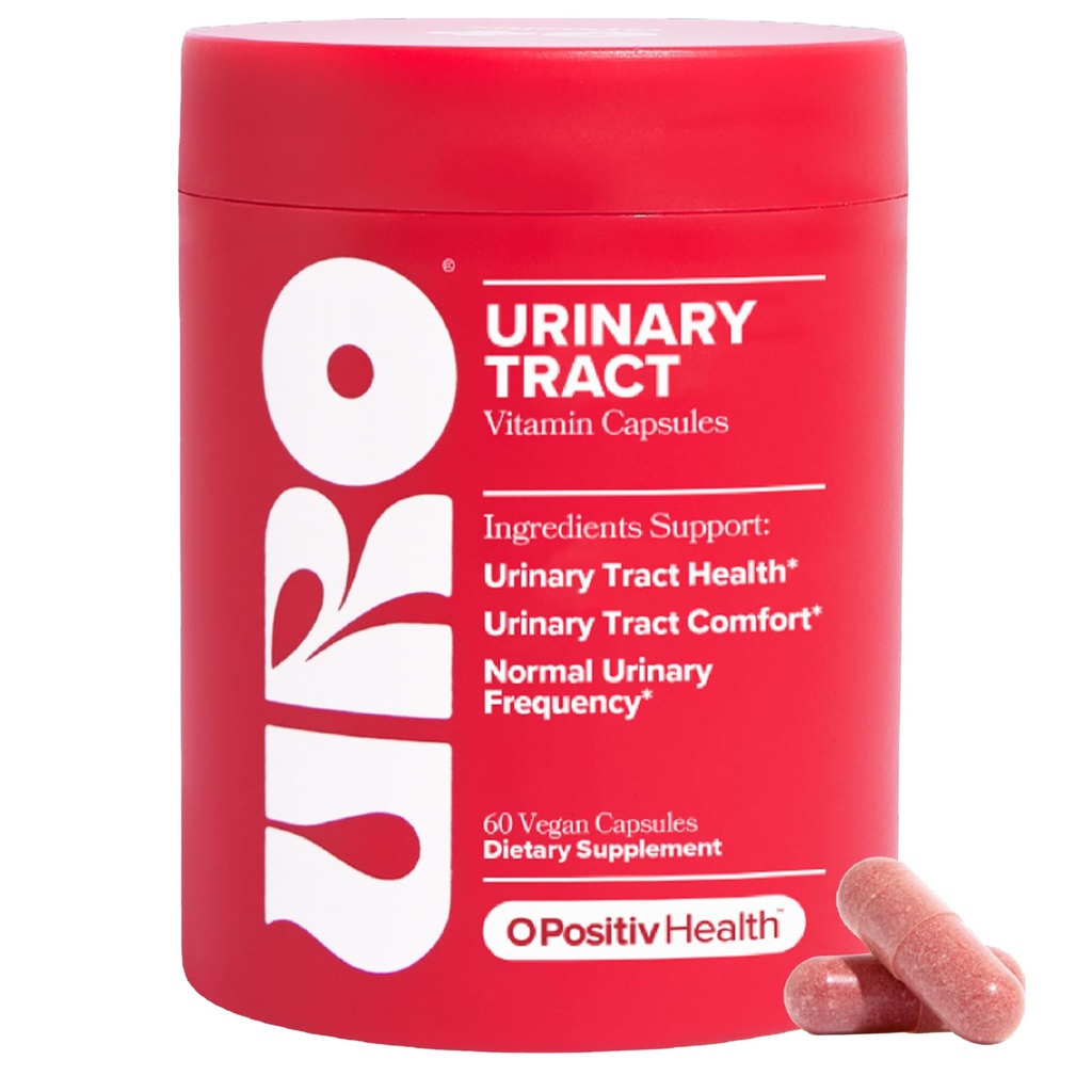O Positiv URO Urinary Tract Health Supplement for Women, 60 Count ( 1) - Pacran Complete Cranberry Extract, D-Mannose ve Vitamin C - Vegan & Gluten-Free C - Vegan & Gluten-Free
