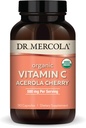 Dr. Mercola Organik Vitamin C Acerola Cherry, 30 Hizmet (90 Capsules), 500 mg Per Servis, Diyet Tamam, Sağlıklı Immune Fonksiyonlar, Non-GMO, Sertifikalı USDA Organik
