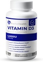 Vitamin D3 High Potency | 5000 IU for Immune, Bone, and Cardiovascular Support | Enhances Mood and Muscle Function | 120 Softgels - 4 Month Supply