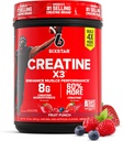 Six Star Tinatine Monohidrat Toz, X3 (Fruit Punch) - Flavored Kre Binası ve Performans için Kromat HCl Toz Monohidrat Tamam - Erkekler ve Kadınlar için Post Workout Supplement - 30 Hizmet