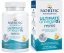 Nordic Naturals Ultimate Omega Mini D3, Lemon Flavor - 60 Mini Soft Gels - 1120 mg Omega-3 + 1000 IU Βιταμίνη D3 - EPA & DHA - Προάγει την υγεία του εγκεφάλου και της καρδιάς - 30 Υπηρεσίες