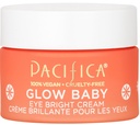 Pacifica Glow Baby Brighting Eye Cream – C Under Eye Cream for Dark Circles & Puffiness, Caffeine-Infused Eye Brightener for Tired Eyes Fragrance-Free 0,5 oz Clean Vegan Dermatolog Tested