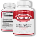 Ane Pills- Vitamin Supplements for Acne Treatment- Natural Clear Skin from Hormonal Cystic Pimples- Oily Skin Vitamins Pill for Women, Teen, Men, & Yetişkinler 60 Tablets