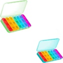 ASprink Green ve Cyan 370 Pill Organizer 3 Zaman Bir Gün - Haftalık Pill Box 3 Zaman Bir Gün, Günlük Pill Box 7 Günlük Tıp Organizecı
