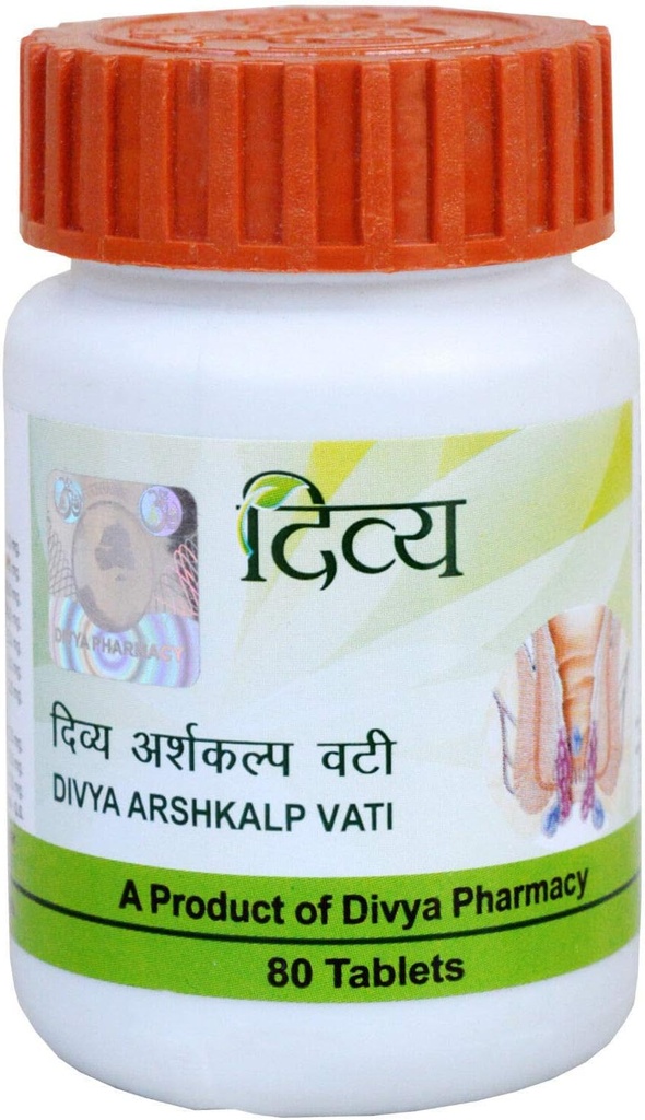 Divya Ayurvedic Arshkalp Vati για Piles - 80 Tab IU