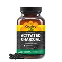 Country Life Coconut aktif Charcoal Capsules, 260 mg - Doğal Charcoal Supplement for Gas and Bloating Relief - Gluten-Free, 100 Vegan Capsules