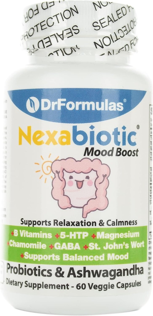 DrFormulas Mood Boost Probiotics με Stress B Complex Βιταμίνες για παιδιά, γυναίκες, άνδρες 