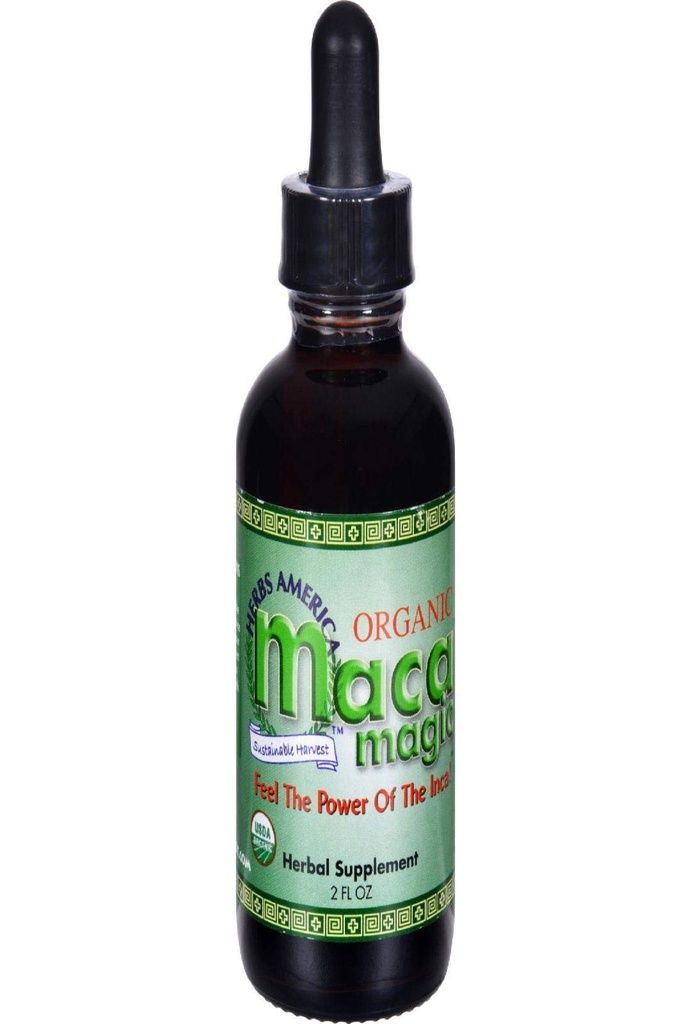 Maca Magic: 100% Βιολογικό Υγρό Εκχύλισμα (2oz) Περουβιανό Premium Βαθμός Μακά - Πλήρης Φάσμα Μείγμα Μαύρο Μακά, Κόκκινο Μακά, Μωβ Μακά και Κίτρινο Μακά - Πιστοποιημένο Βιολογικό - Ακατέργαστο Vegan