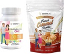 BariatricPal 30-Day Bariatric Vitamin Bundle (Multivitamin ONE 1 ανά ημέρα! with 45mg Iron Chewable - Orange Citrus and Calcium Citrate Soft Chews 500mg with Probiotics - French Caramel Vanilla)