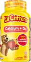 L'il Crittersuba + D3 Günlük Gummy Supplement for Kids, for Bone Support, Orange, Strawberry and Cherry Flavors, 150 Gummies