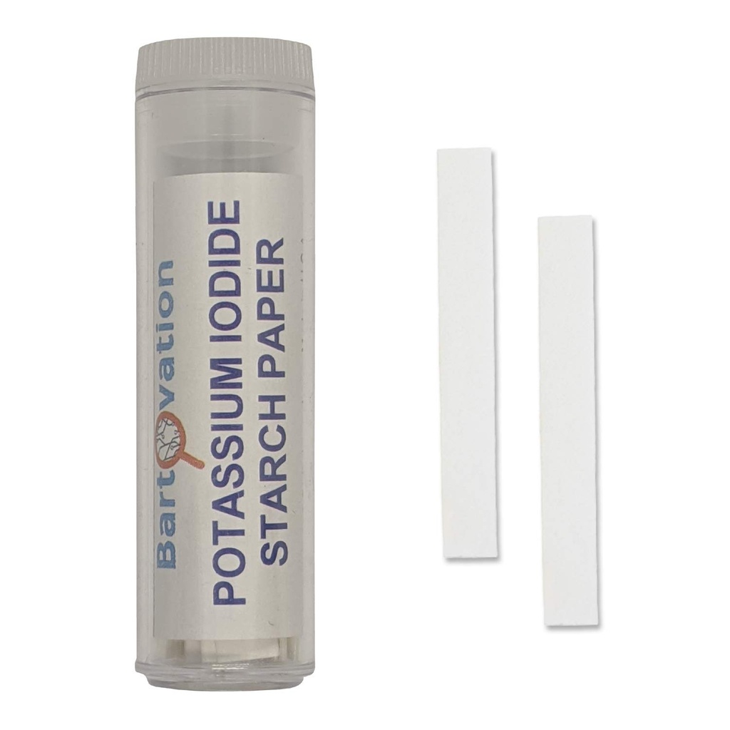 Potasyum Iodide Starch O oksiter Test Paper [ 100 Strips'ın Vial of 100 Strips] for Chlorine, Iodine ve Peroksi Tespiti - Body The Body