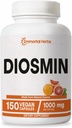 Pure Diosmin 1000 mg Kompleksi Formula, 150 Capsules, Citrus Bioflavonoyaks Zengin Meyvesi, %100 Vejetaryen, Non-GMO & Gluten Free Diosmin Supplement