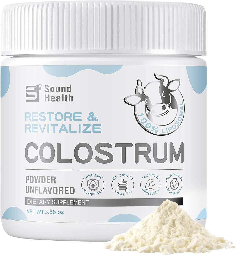 Colostrum Supplement Toz Insanlar için - Organik Bovine Colostrum Supplement for Gut Health, and Immune Support - Unflavored (73 Hizmet)