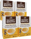 ΧΩΡΑ FARMS Skinny Broth 7-Day Plan, Instant Chicken Bone Broth, 10G Protein, Collagen Type II, προωθεί καλύτερη πέψη, υγεία των οστών, 7 Day Plan, 4 Pack, 28-15g Packets