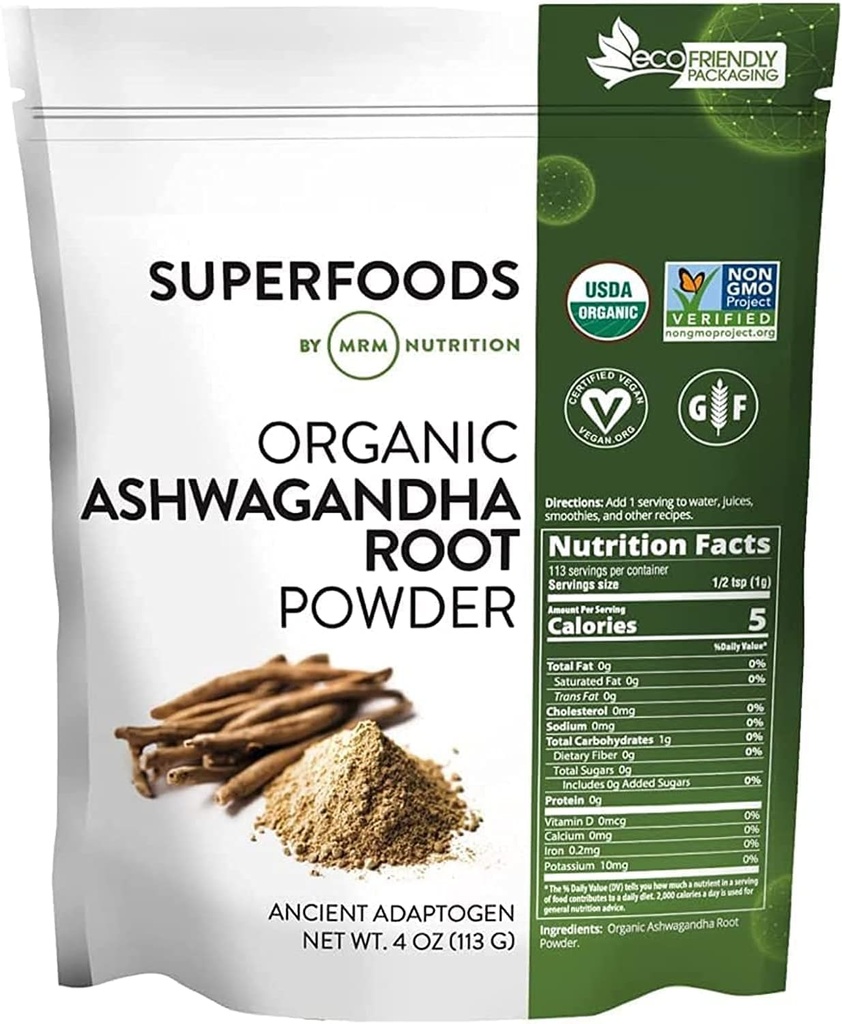 MRM Διατροφή Βιολογικό Ashwagandha Root Powder 