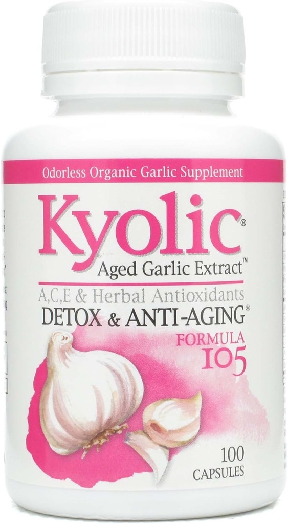 Kyolic Formula 105 w Ekle w/VIT A ve E Selenium 100 Capsules