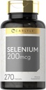 Carlyle Selenium Supplement 200 Live | 270 Tablet Capsules | Essential Trace Mineral | Vegetarian, Non-GMO, Gluten Free