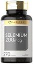Carlyle Selenium Supplement 200 Live | 270 Tablet Capsules | Essential Trace Mineral | Vegetarian, Non-GMO, Gluten Free